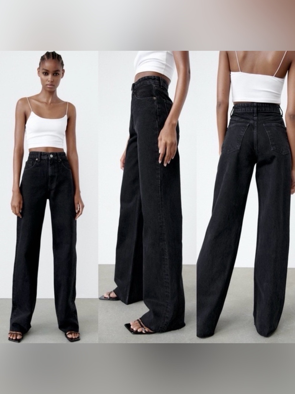 Zara Black High-Waist Jeans